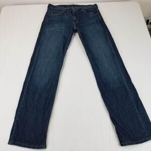 Levis 569 Jeans Mens 32x36 Blue Straight Relaxed Fit Baggy Loose Dark Wash
